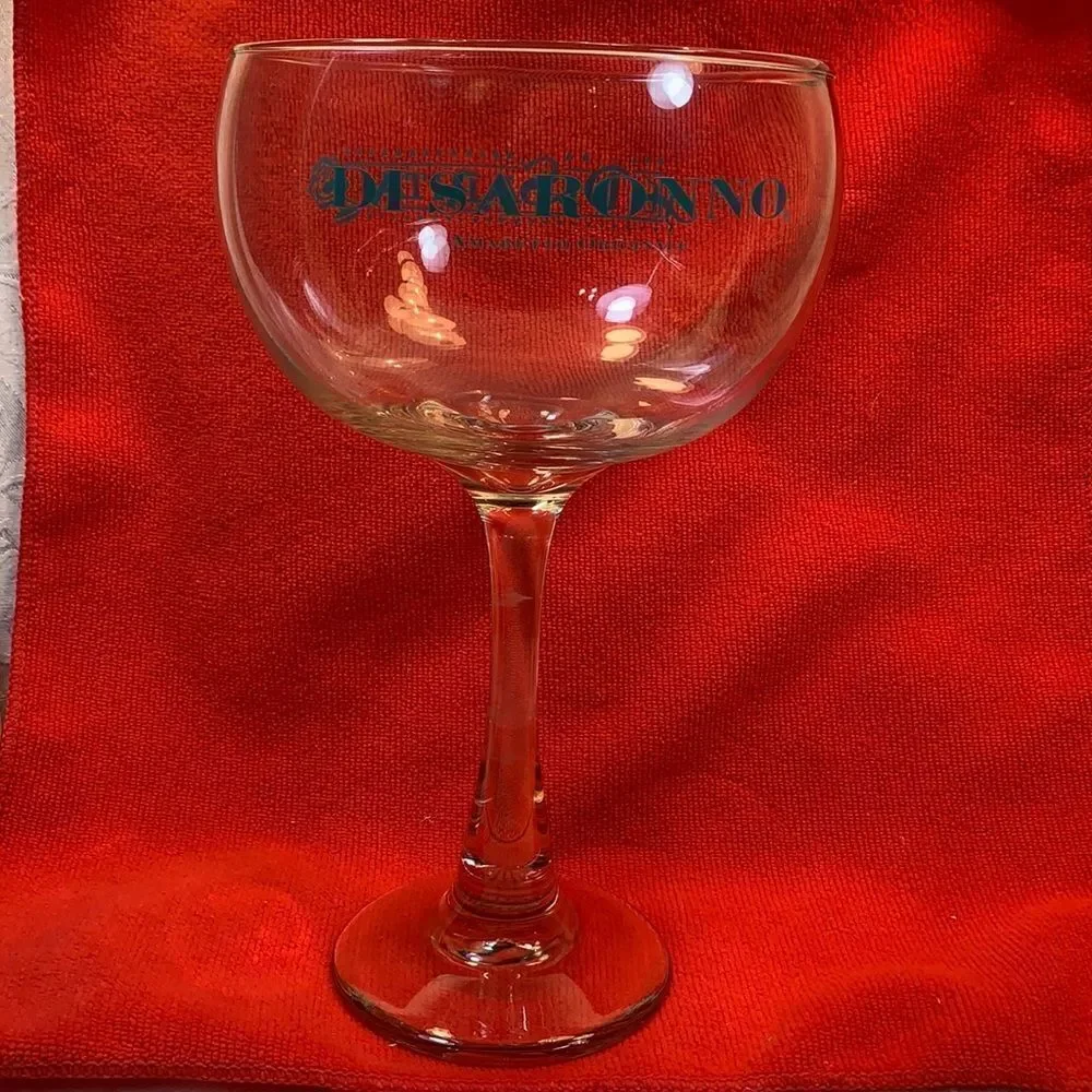 Disaronno Stamped Party Cocktail Glass Single Stem 10 1/4 Inches Tall 40 Ounces